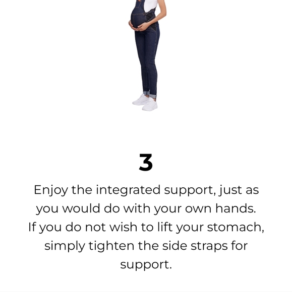 Johnny Mama Maternity overalls.Indigo blue. Size Medium maternity - Picture 10 of 10